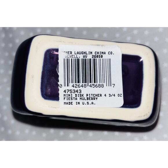 Fiestaware Homer Laughlin Mini Disk 5oz Pitcher Creamer in Mulberry, Vintage - Picture 3 of 3